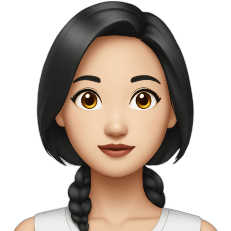 Evelyn Cathy Widjaja - asian black hair girl emoji