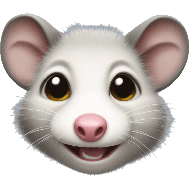 opossum Face with Tears of Joy Emoji emoji