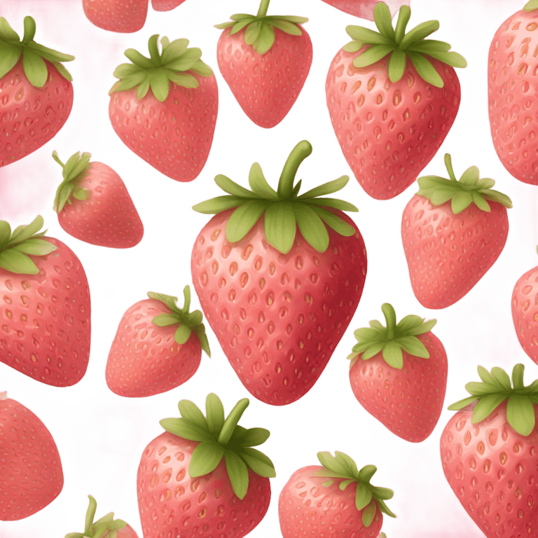 Light pink strawberry  emoji