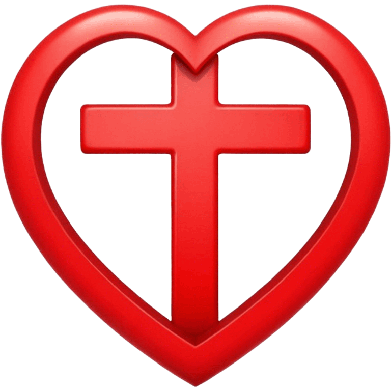 A cross on a heart  emoji