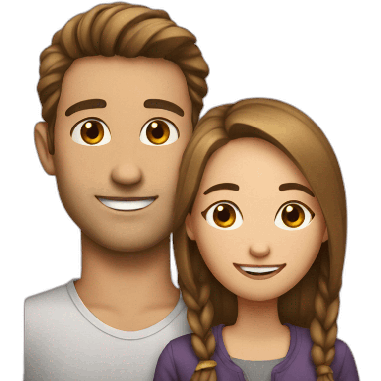 Guy on a girl emoji