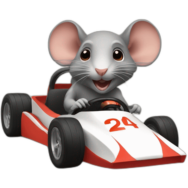 Rat driving racecar emoji