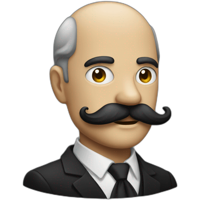 Noir moustache emoji