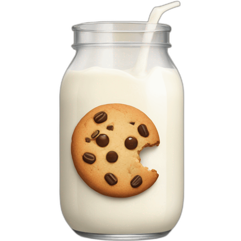 Cookies with milk emoji