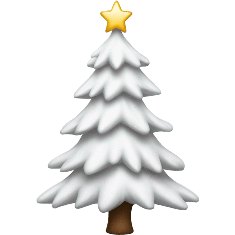 Christmas white tree emoji