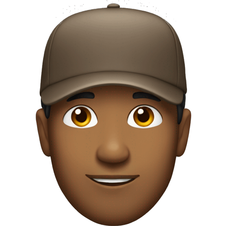 Brown man in cap emoji