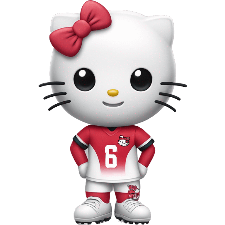 hello kitty with the symbol of the naple football team emoji