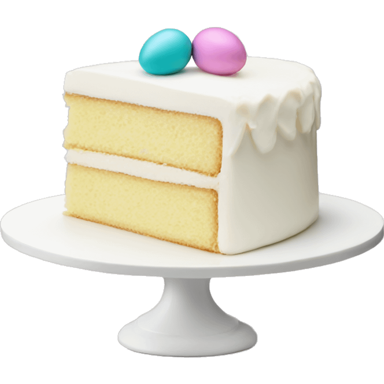 Easter white cake emoji