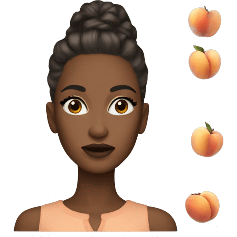 Nina Bonina Brown peach look emoji