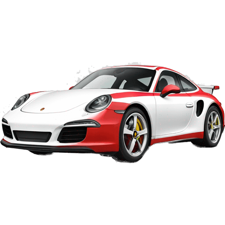 Porsche red and White  emoji