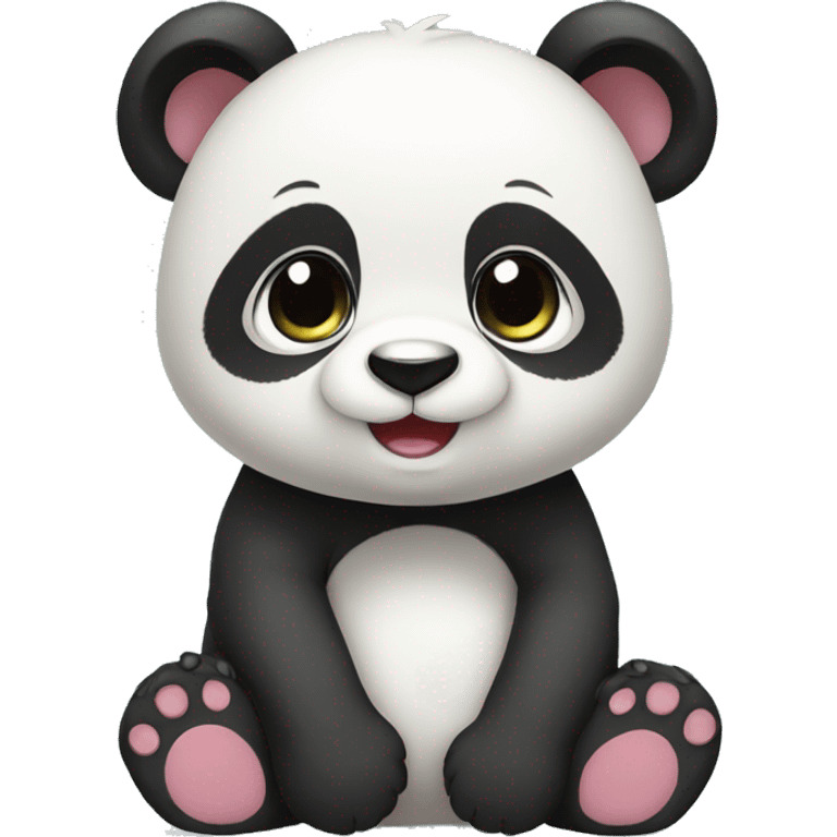 Baby panda shy emoji