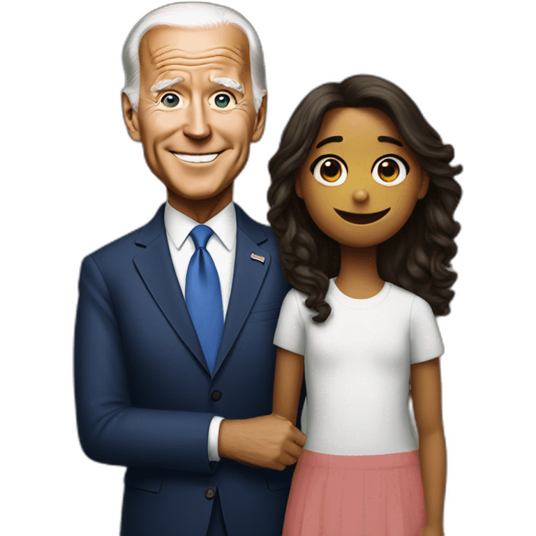 joe biden with girl emoji