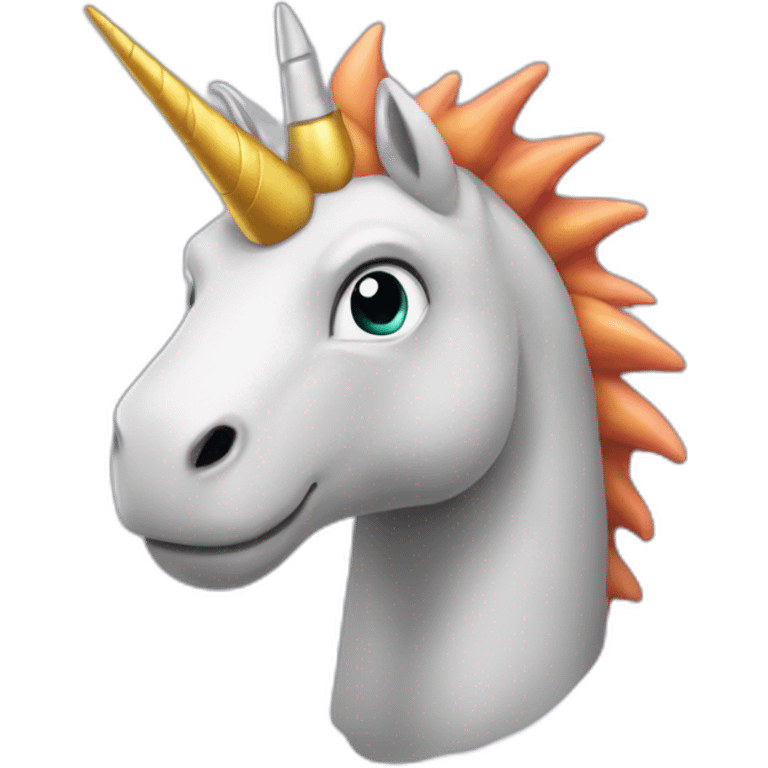 Licorne sur dinosaures emoji