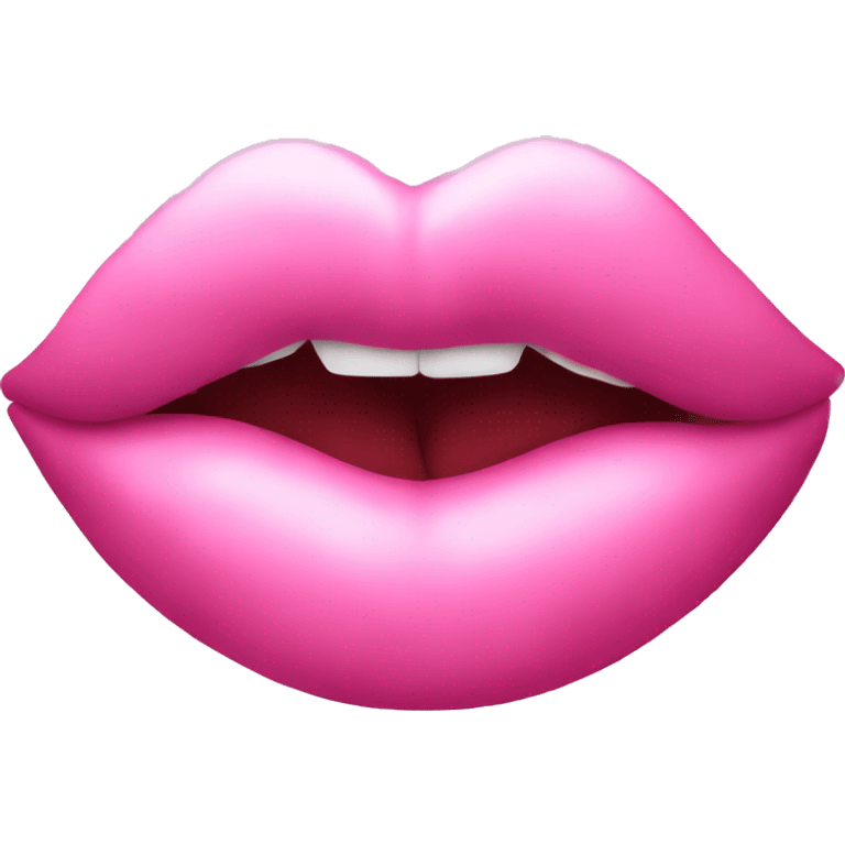 Pink kiss emoji