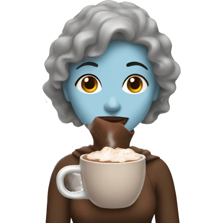 Lady with hot chocolate  emoji