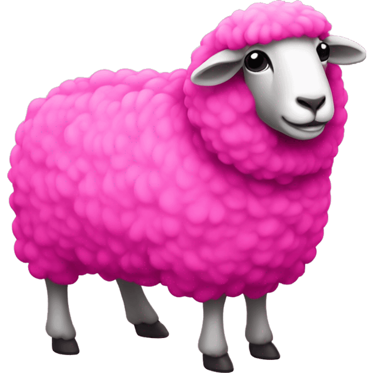 Hot pink full body sheep  emoji