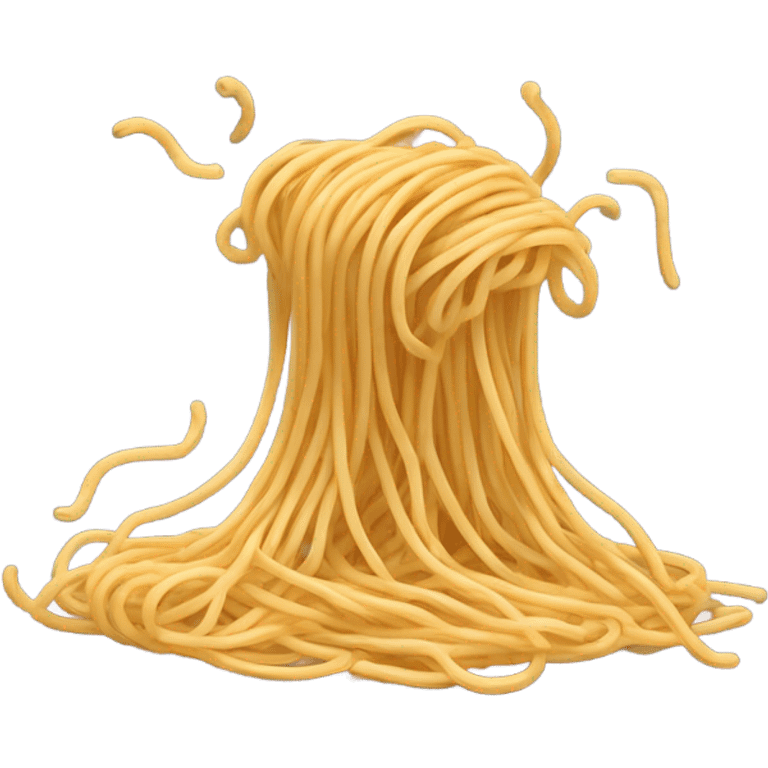 Inverted spaghetti noodles breaking through time and space. emoji