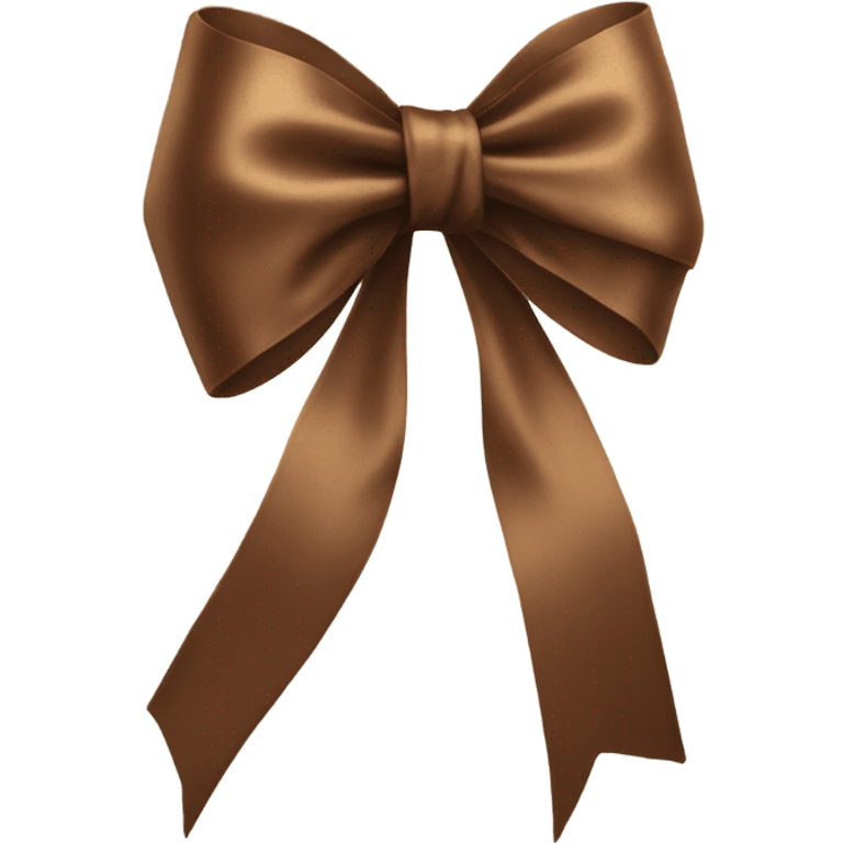 brown realistic silk bow emoji