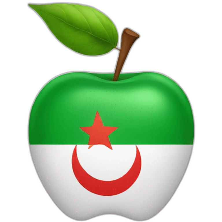 apple logo with Algeria flag emoji