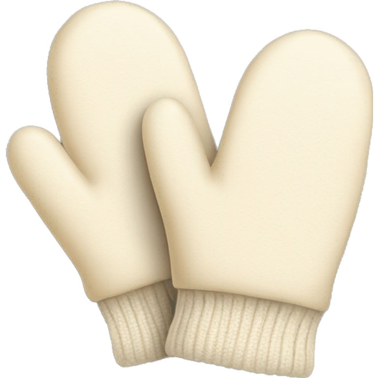 Cream colored mittens emoji