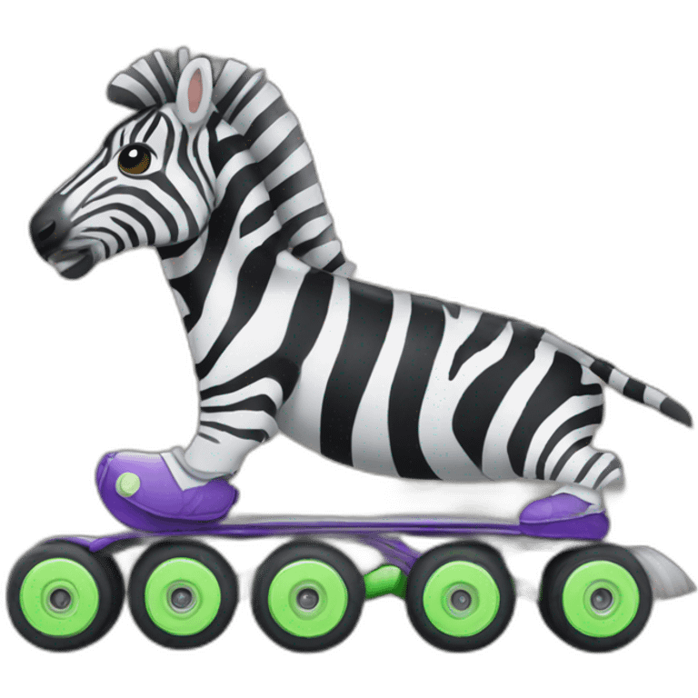 Rollerblades zebra emoji