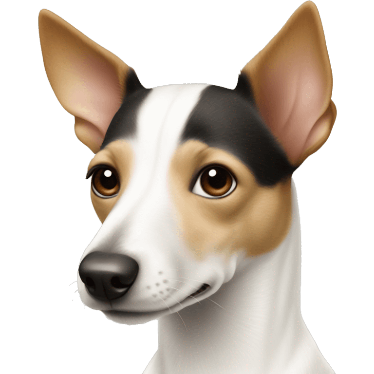 White and beige rat terrier emoji