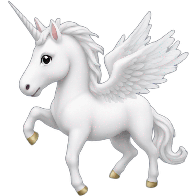 White unicorn with wings emoji