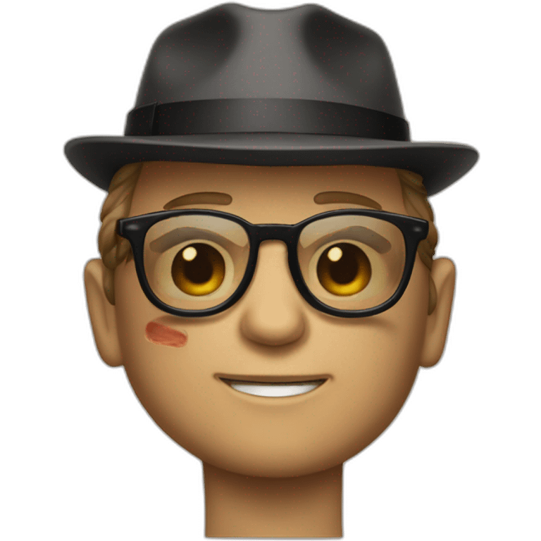 Garçon avec des lunette en Freddy kruger emoji