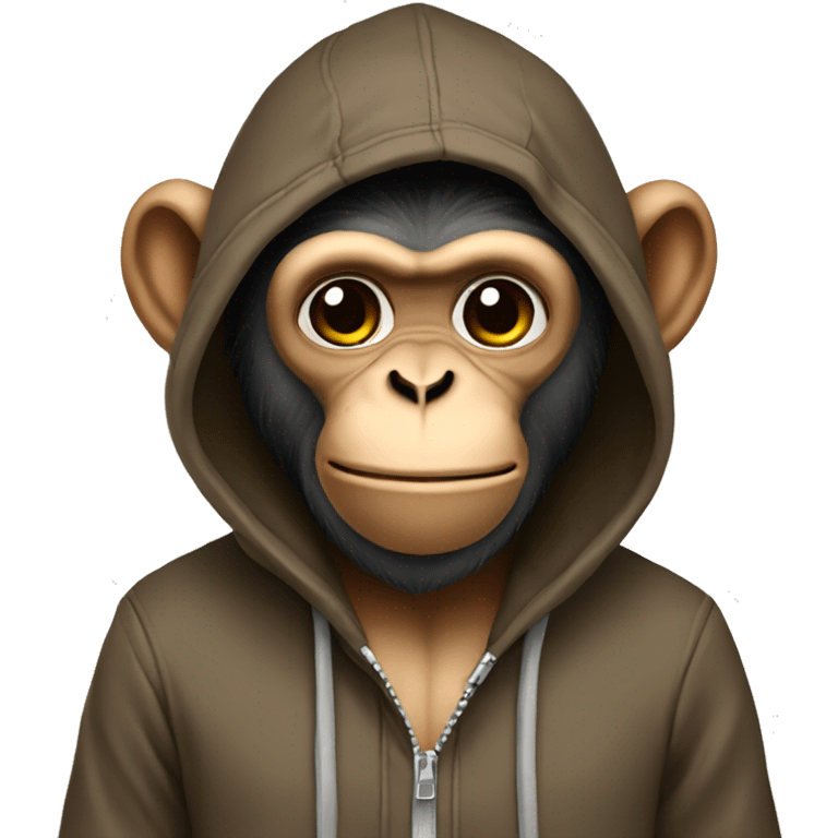 monkey wearing a hoodie emoji