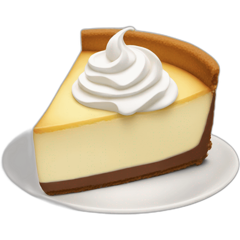 Cheesecake with whipped cream  emoji