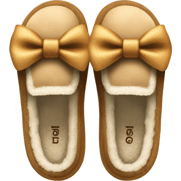 Ugg slippers with a bow emoji