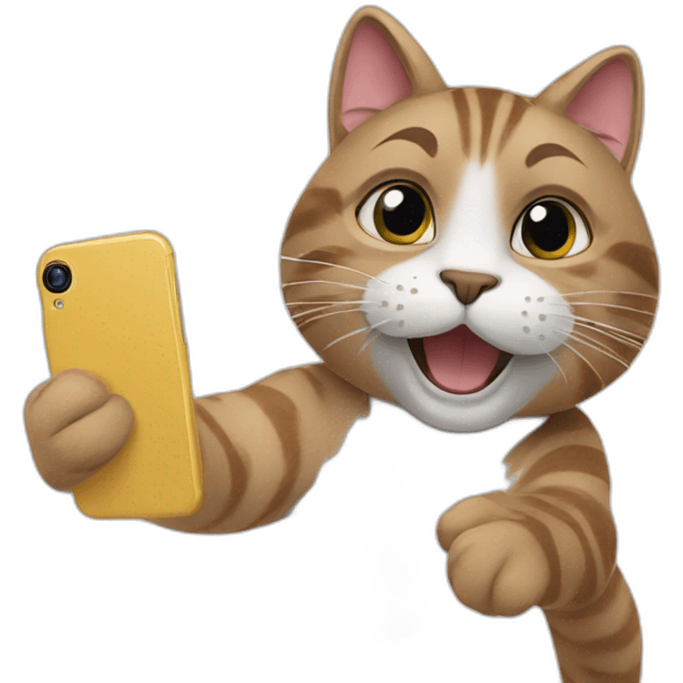 Cat taking a selfie emoji