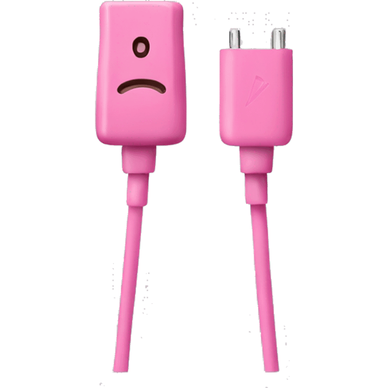 Pink Charging cord emoji