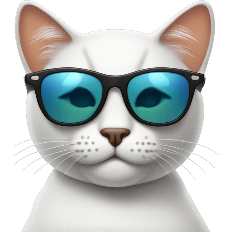 Cool cat relaxing wearing sunglasses emoji