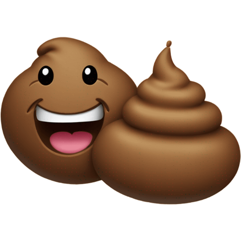 A poop pooping a poop emoji