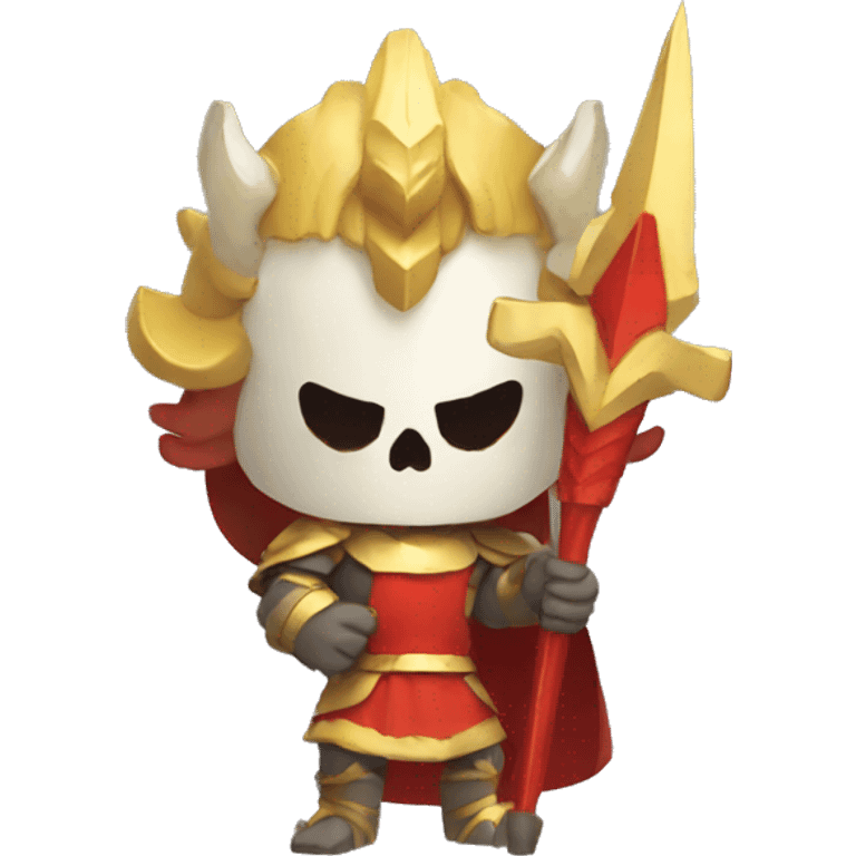 Asgore from undertale holding his red trident emoji