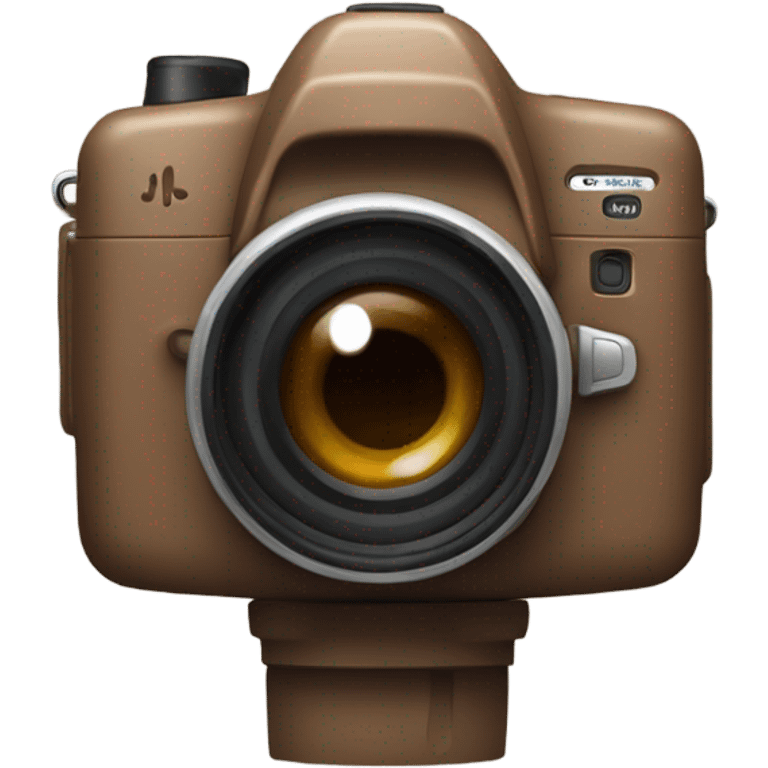 Camara with brown emoji