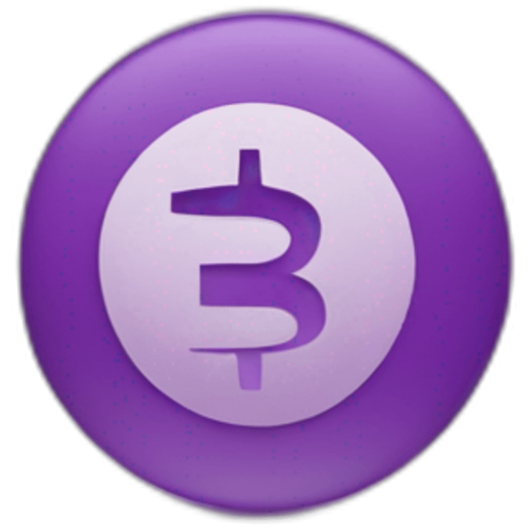 Bitcoin purple emoji