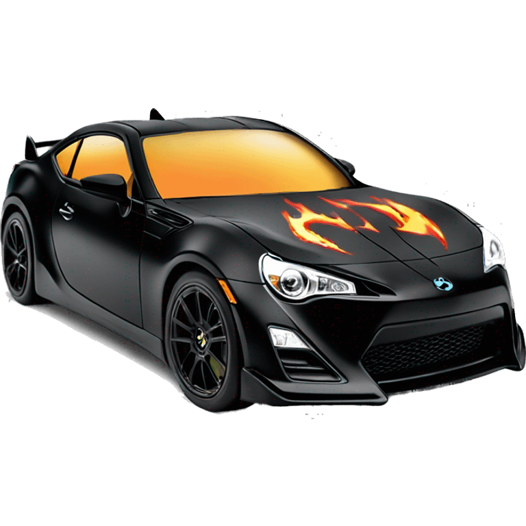 Batman themed toy Scion FR-S with hot rod flames  emoji