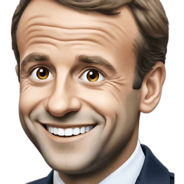 Emmanuel Macron smiling emoji