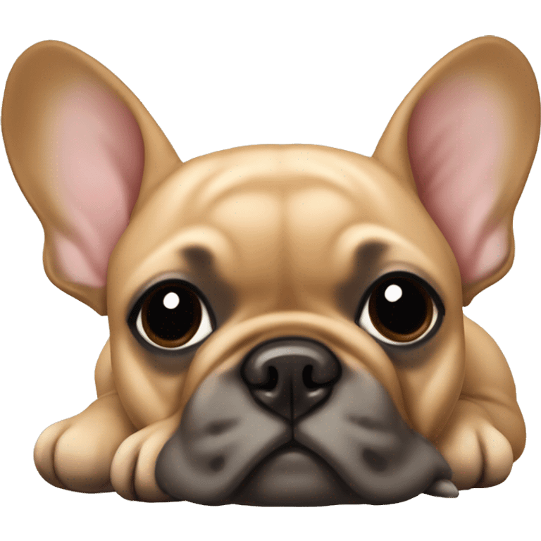 Fawn frenchie laying  emoji