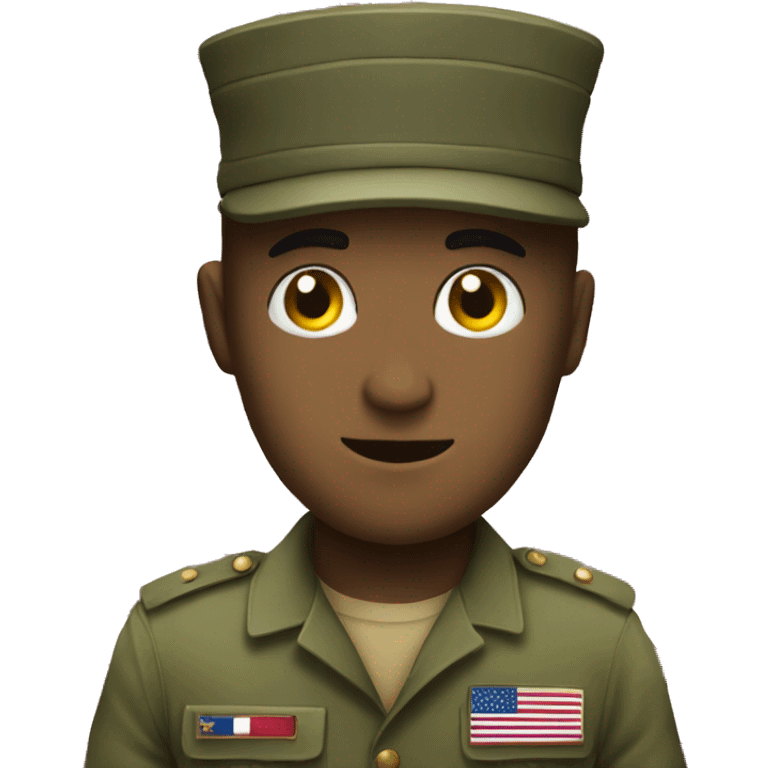 Flag and army guy emoji