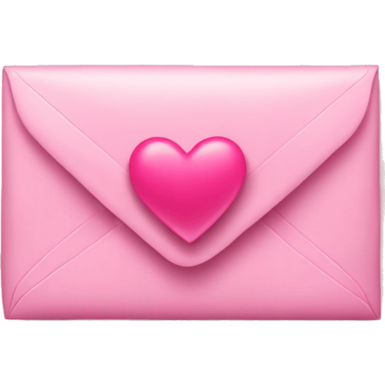 Pink envelope with a pink heart  emoji