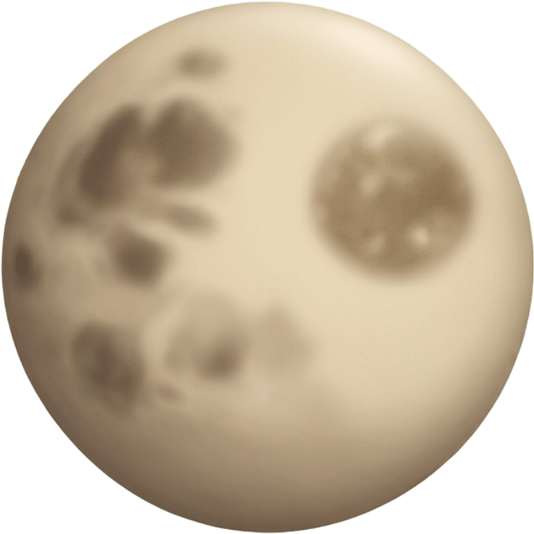 Beige moon emoji