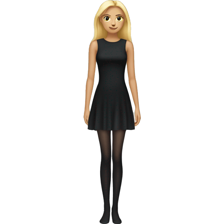 Black dress with the tights underneath  emoji