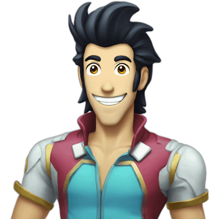 Space dandy smiling emoji