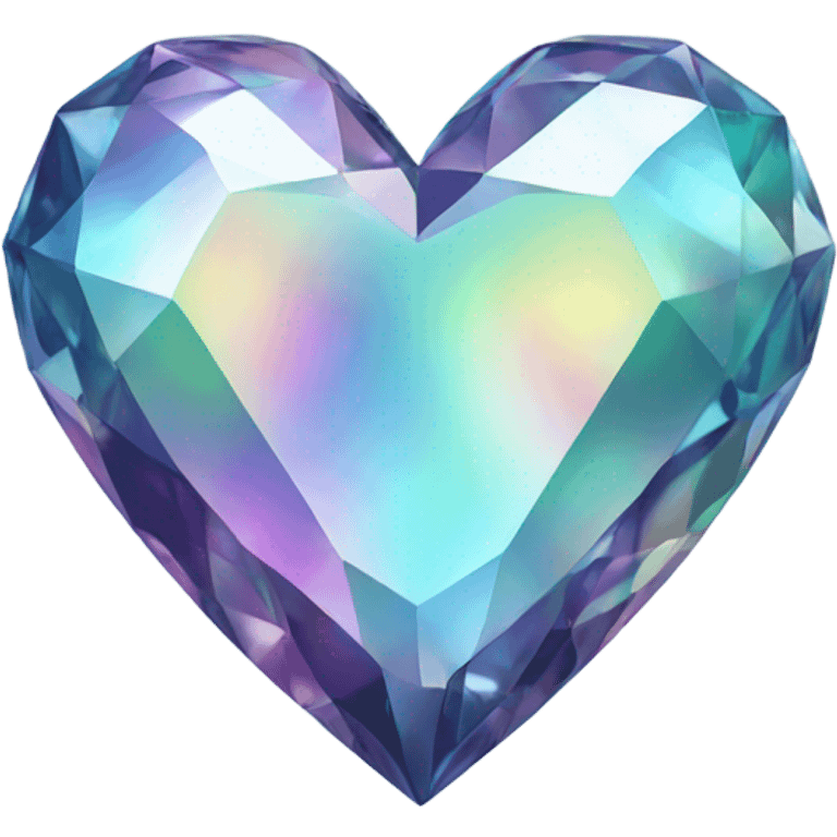 Iridescent diamond heart emoji