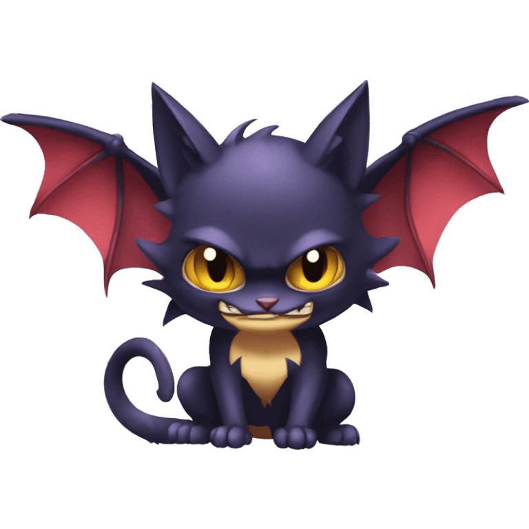 Cool Cute Edgy Chibi Bat-Cat-Noivern-Noibat-Litten-Pokémon-Fakémon-hybrid emoji