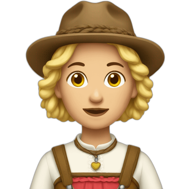 Tyrolean woman emoji