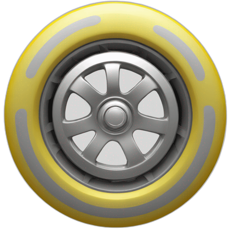 Wheel auto yellow emoji